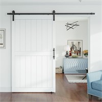 SmartStandard 48x84 White Sliding MDF Barn Door