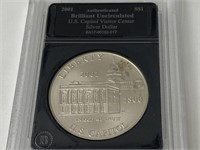 2001 UNC. U.S. Capitol Silver Dollar