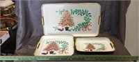 Vintage Nesting Lacquer Ware Trays