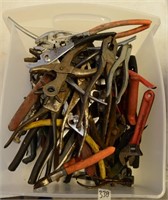 TUB OF PLIERS, WRENCHES