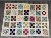 Postage Stamp Nine Patch Pattern Quilt