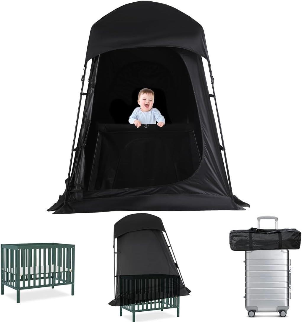 Blackout Tent for Play Crib Blackout Cover