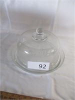 Glass Footed Cake Plate with Dome