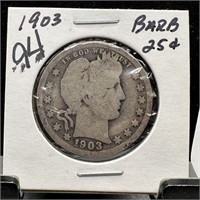 1903 BARBER SILVER QUARTER