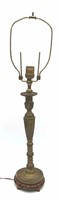 Period Brass Candlestick Lamp