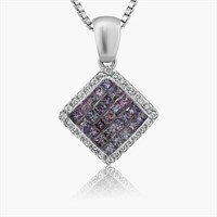 18K WHITE GOLD 0.76CT DIAMOND PENDANT