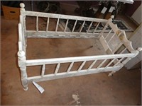 Antique Childs Folding White Crib