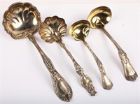 LOT OF 4 STERLING SILVER LADLES