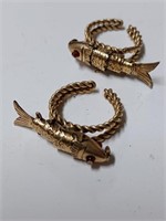 Coy Fish Goldtone Rings