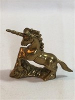 Brass unicorn figurine