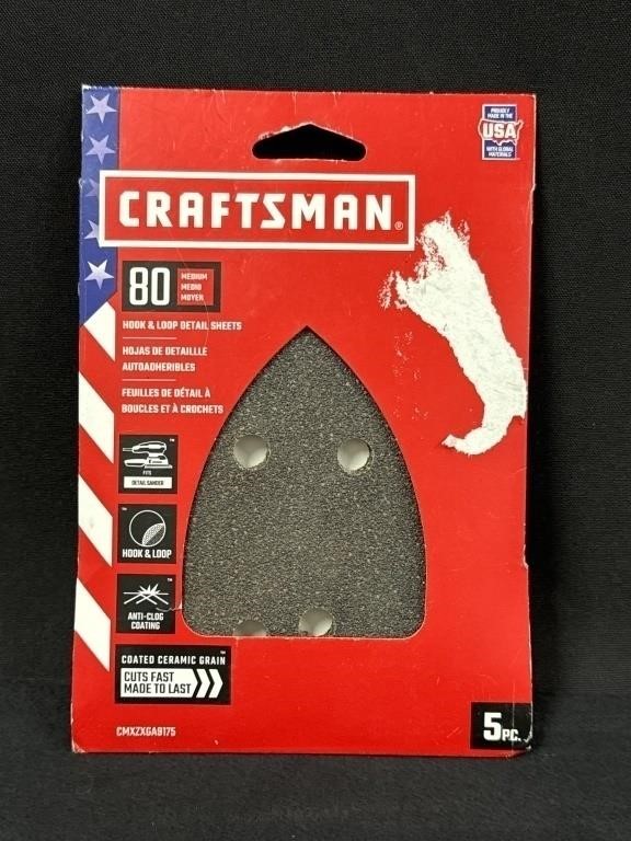 CRAFTSMAN Ceramic Sht Asst Grit 5pk 5 Sandpaper