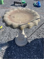 Concrete bird bath