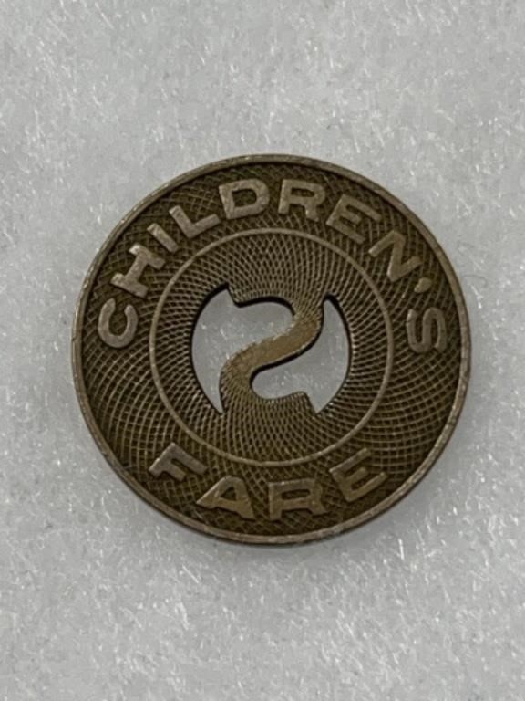 Children’s fare token Syracuse New York transit