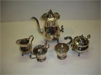 Silver Plate Tea Set - Broken Handle