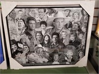 Black And White Country Icons Framed Poster