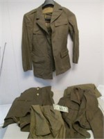 Lot of Vintage Military Clothing - Coats, Pants,
