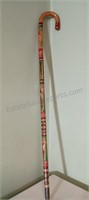 Carved and Painted Walking Cane - Mexico 36"