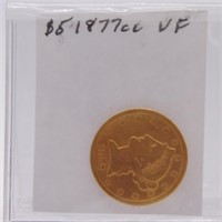 1877-CC $5 Gold Liberty VF