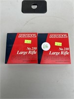 2 Pack of Federal No. 210 Large Rifle Primers