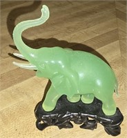 Plastic Green Elephant Decor