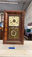 Seth Thomas clock with key  15.25”x25”