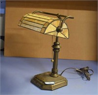 Stained Glass Style Desk Lamp w/ Metal Base