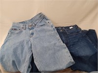 3 Pair Blue Jeans 28"  Waist