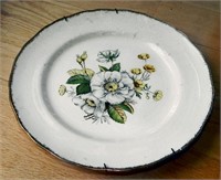 Vintage Canonsburg 22kt Gold Trim Floral Plate