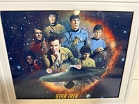 8x10 Color Star Trek framed autographed Nimoy
