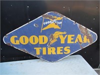 porcelain double sided good year tires sign
