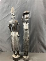 1966 Carved Ebony Wood Couple made in Kenya