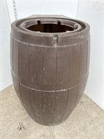 Brown rain barrel