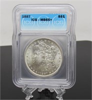 1887 - P Morgan Silver Dollar