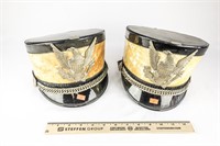 (2) Vintage Marching Band Helmets