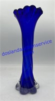 Vintage Cobalt Blue Art Glass Bud Vase
