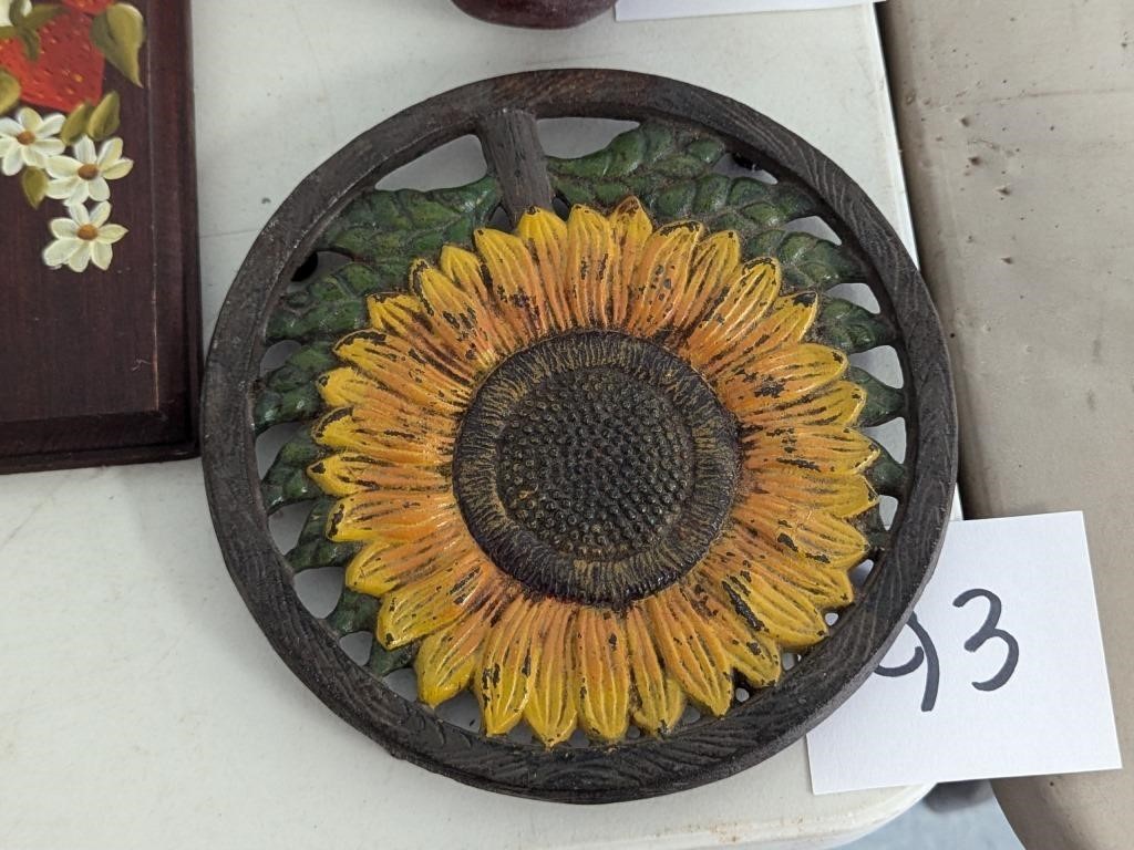 Sunflower Cast Iron Trivet