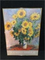 Framed Print “Sunflowers” by Claude Monet Poster
