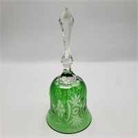 Green to Clear Crystal Hand Bell