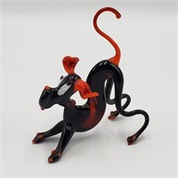 Handmade Art Glass Dog Miniature