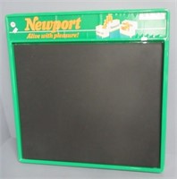 Advertising Newport cigarette chalk board.