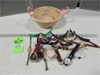 Basket full of watches; not tested