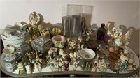 Lot of Trinkets Porcelain Perfume Bottles Swans