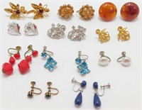 Vintage Screw Back Earring Pairs