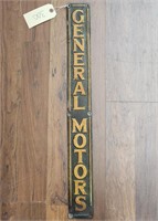 "General Motors" Single-Sided Embossed Tin Sign