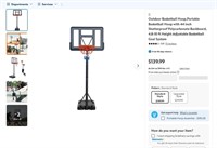 N5537  Portable Basketball Hoop, 44" Backboard, 4.