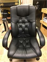 Leather Black Swivel/Rolling Office Chair