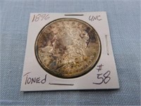 1896 Morgan Silver Dollar - UNC, Toned