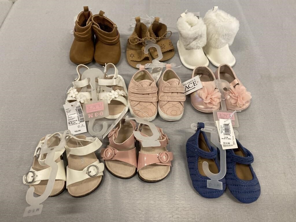 9 NWT New Born 0-3 Month Shoes