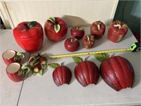 Apple decor, canister set, wall hangers, cookie