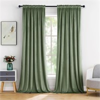 sage green - MIULEE Velvet Curtains Sage Green The